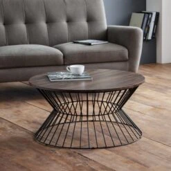 Jersey Round Wire Coffee Table -Home Luxe Studio 30705767