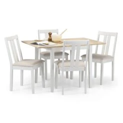 Rufford 4-6 Seater Square Extendable Dining Table With 4 Coast Chairs
