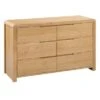 Curve Wide 6 Drawer Chest, Oak 2 Curve Wide 6 Drawer Chest, Oak -Home Luxe Studio 30706204