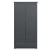 Radley Double Wardrobe, Dark Grey & Pine 1 Radley Double Wardrobe, Dark Grey & Pine -Home Luxe Studio 30708639