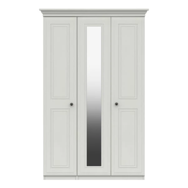 Portia Triple Wardrobe, Mirrored 4 Portia Triple Wardrobe, Mirrored - Image 2