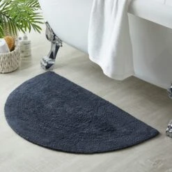 Super Soft Reversible Semi Circle Bath Mat 26 Super Soft Reversible Semi Circle Bath Mat -Home Luxe Studio 30711442