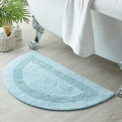 Super Soft Reversible Semi Circle Bath Mat 20 Super Soft Reversible Semi Circle Bath Mat -Home Luxe Studio 30711444