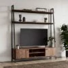 Fulton Pine Ladder Shelf TV Unit For TVs Up To 60" 2 Fulton Pine Ladder Shelf TV Unit For TVs Up To 60" -Home Luxe Studio 30712487