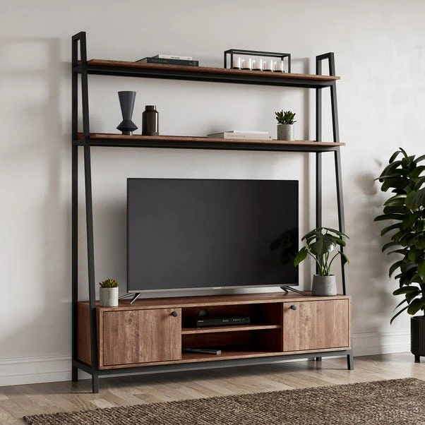 Fulton Pine Ladder Shelf TV Unit For TVs Up To 60" 3 Fulton Pine Ladder Shelf TV Unit For TVs Up To 60"