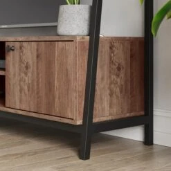 Fulton Pine Ladder Shelf TV Unit For TVs Up To 60" 9 Fulton Pine Ladder Shelf TV Unit For TVs Up To 60" -Home Luxe Studio 30712487 alt04