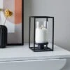 London Black Single Hurricane Candle Holder -Home Luxe Studio 30712843