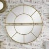 Window 2 Section Round Wall Mirror 2 Window 2 Section Round Wall Mirror -Home Luxe Studio 30715567