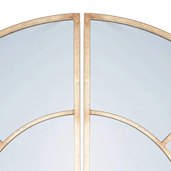 Window 2 Section Round Wall Mirror 6 Window 2 Section Round Wall Mirror - Image 4