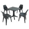 Ponente 4 Seater Anthracite Dining Set With Eolo Chairs 2 Ponente 4 Seater Anthracite Dining Set With Eolo Chairs -Home Luxe Studio 30725512