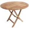 Teak Wooden 4 Seater Round Table 2 Teak Wooden 4 Seater Round Table -Home Luxe Studio 30726023