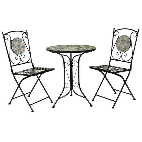 Blue Mosaic Bistro Set 3 Blue Mosaic Bistro Set