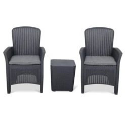 Faro 2 Seater Black Bistro Set 19 Faro 2 Seater Black Bistro Set -Home Luxe Studio 30726506 alt02