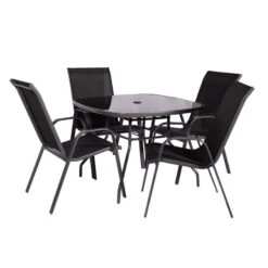 Rio 4 Seater Dining Set With Parasol