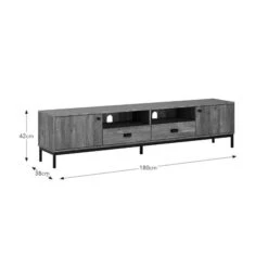 Fulton Pine Extra Wide TV Unit For TVs Up To 80" 15 Fulton Pine Extra Wide TV Unit For TVs Up To 80" -Home Luxe Studio 30728486 alt09