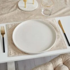Set Of 2 Metallic Print Placemats