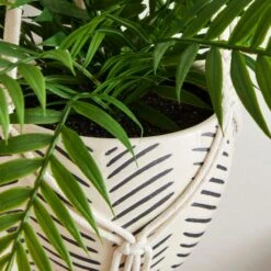 Macrame Hanging Ceramic Plant Pot -Home Luxe Studio 30732438 alt01