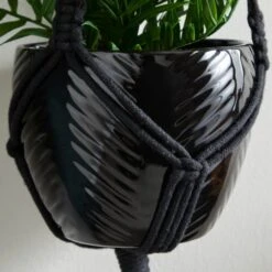 Macrame Hanging Ceramic Plant Pot -Home Luxe Studio 30732442 alt02