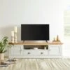 Compton Extra Wide TV Unit, Ivory For TVs Up To 80" 2 Compton Extra Wide TV Unit, Ivory For TVs Up To 80" -Home Luxe Studio 30734322