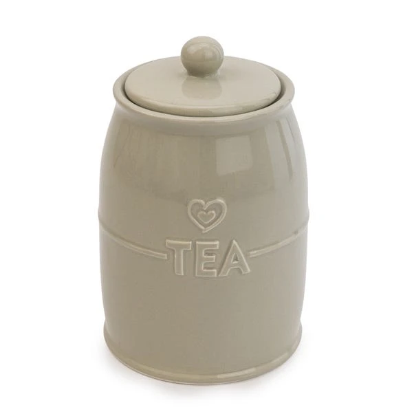 Grey Hearts Tea Canister 4 Grey Hearts Tea Canister - Image 2