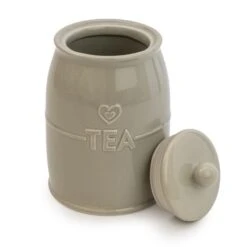 Grey Hearts Tea Canister 7 Grey Hearts Tea Canister -Home Luxe Studio 30737441 alt02