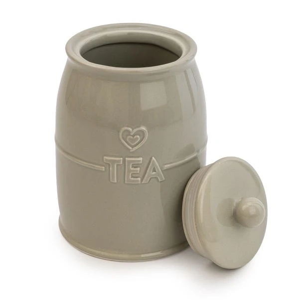 Grey Hearts Tea Canister 5 Grey Hearts Tea Canister - Image 3