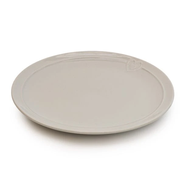 Hearts Grey Stoneware Dinner Plate 4 Hearts Grey Stoneware Dinner Plate - Image 2