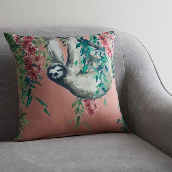 Sloth Jungle Print Cushion 3 Sloth Jungle Print Cushion