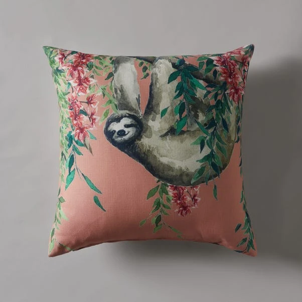 Sloth Jungle Print Cushion 4 Sloth Jungle Print Cushion - Image 2