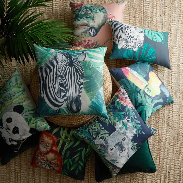 Sloth Jungle Print Cushion 8 Sloth Jungle Print Cushion - Image 6
