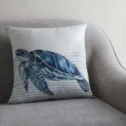 Turtle Watercolour Cushion