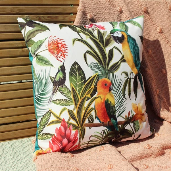 Parrots Multicoloured Outdoor Cushion 3 Parrots Multicoloured Outdoor Cushion