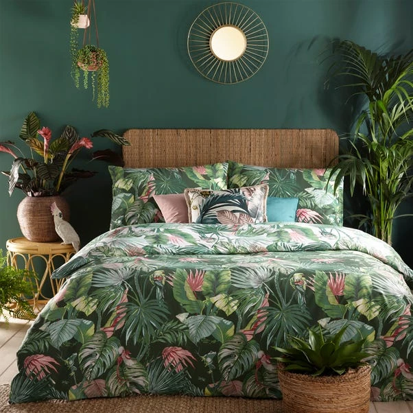 Furn. Amazonia Jade Floral Reversible Duvet Cover And Pillowcase Set 13 Furn. Amazonia Jade Floral Reversible Duvet Cover And Pillowcase Set - Image 11