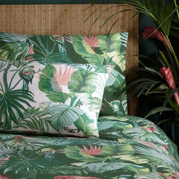 Furn. Amazonia Jade Floral Reversible Duvet Cover And Pillowcase Set 9 Furn. Amazonia Jade Floral Reversible Duvet Cover And Pillowcase Set - Image 7