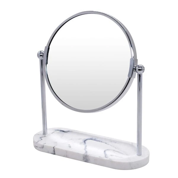 Marble Effect Free Standing Dressing Table Mirror With Tray 4 Marble Effect Free Standing Dressing Table Mirror With Tray - Image 2