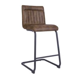 Felix Counter Height Cantilever Bar Stool, Faux Leather 26 Felix Counter Height Cantilever Bar Stool, Faux Leather -Home Luxe Studio 30748431 alt02