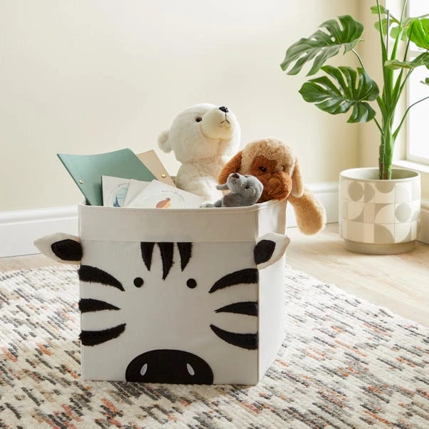 Zebra Felt Foldable Box 3 Zebra Felt Foldable Box
