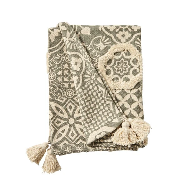 Purity Grey Tile Throw 3 Purity Grey Tile Throw