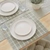 Set Of 2 Sage Check Large Placemats 2 Set Of 2 Sage Check Large Placemats -Home Luxe Studio 30755201
