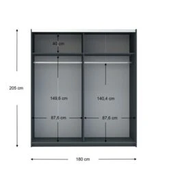 Harmony Norland 180cm Sliding Double Wardrobe 37 Harmony Norland 180cm Sliding Double Wardrobe -Home Luxe Studio 30759393 alt04
