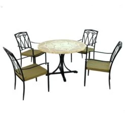 Provence Dining Table With 4 Ascot Chairs Set -Home Luxe Studio 30760656 alt02