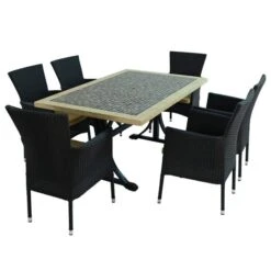Wilmington Dining Table With 6 Stockholm Chairs Set -Home Luxe Studio 30760661 alt02