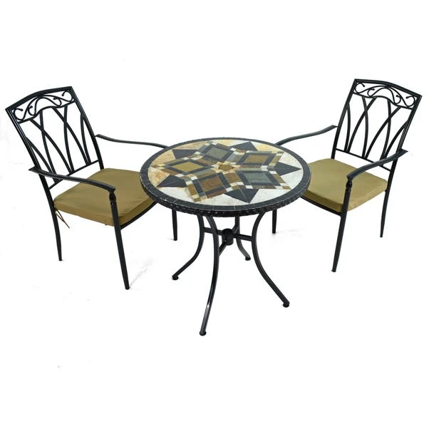 Dallas 76cm Bistro Table Set With 2 Austin Chairs 4 Dallas 76cm Bistro Table Set With 2 Austin Chairs - Image 2