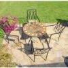 Glendale 91cm Patio Table Set With 4 Austin Chairs 2 Glendale 91cm Patio Table Set With 4 Austin Chairs -Home Luxe Studio 30760663