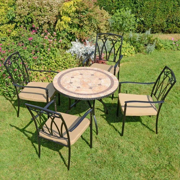 Riverside 91cm Patio Table Set With 4 Austin Chairs 3 Riverside 91cm Patio Table Set With 4 Austin Chairs