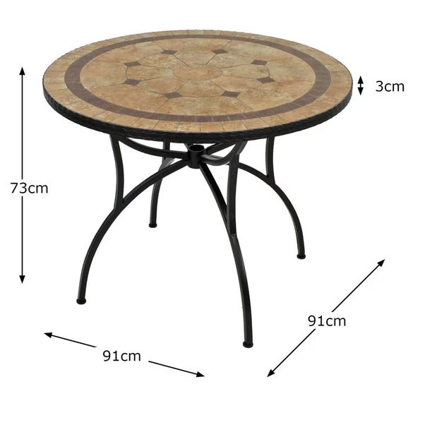 Riverside 91cm Patio Table Set With 4 Austin Chairs 10 Riverside 91cm Patio Table Set With 4 Austin Chairs - Image 8