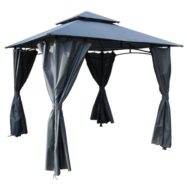 Cambridge Compact 2.75m X 2.75m Grey Gazebo 4 Cambridge Compact 2.75m X 2.75m Grey Gazebo - Image 2