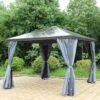 Lugano Polycarbonate 3m X 3m Grey Gazebo 2 Lugano Polycarbonate 3m X 3m Grey Gazebo -Home Luxe Studio 30763561