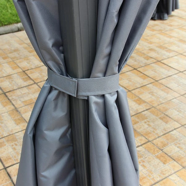 Lugano Polycarbonate 3m X 3m Grey Gazebo 7 Lugano Polycarbonate 3m X 3m Grey Gazebo - Image 5