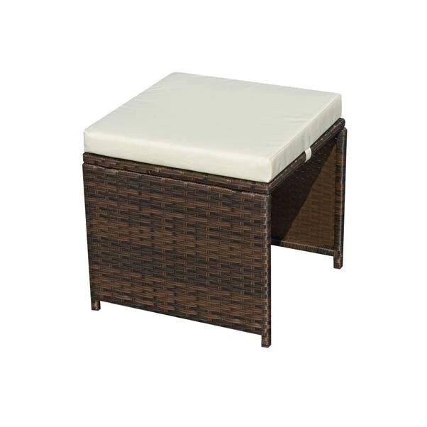 Cannes Brown 10 Seater Cube Set 7 Cannes Brown 10 Seater Cube Set - Image 5